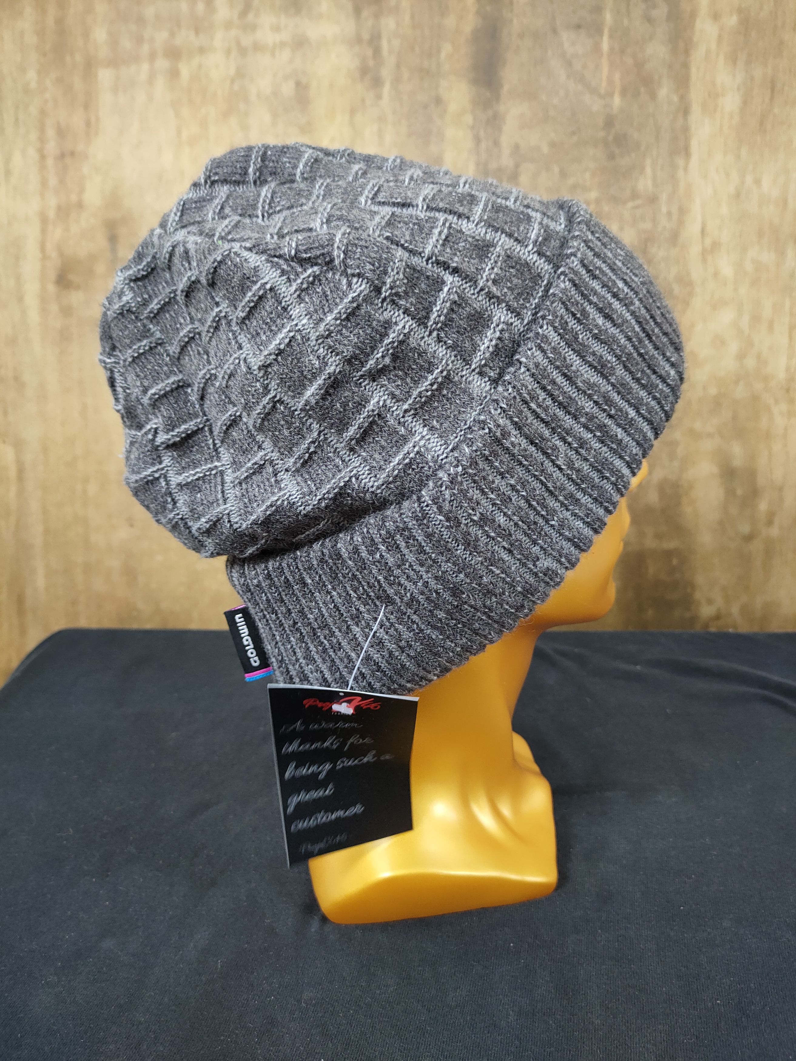 Goldwin Goldwin knitwear beanie grey checkered made in japan #155 Size ONE SIZE - 4 Thumbnail