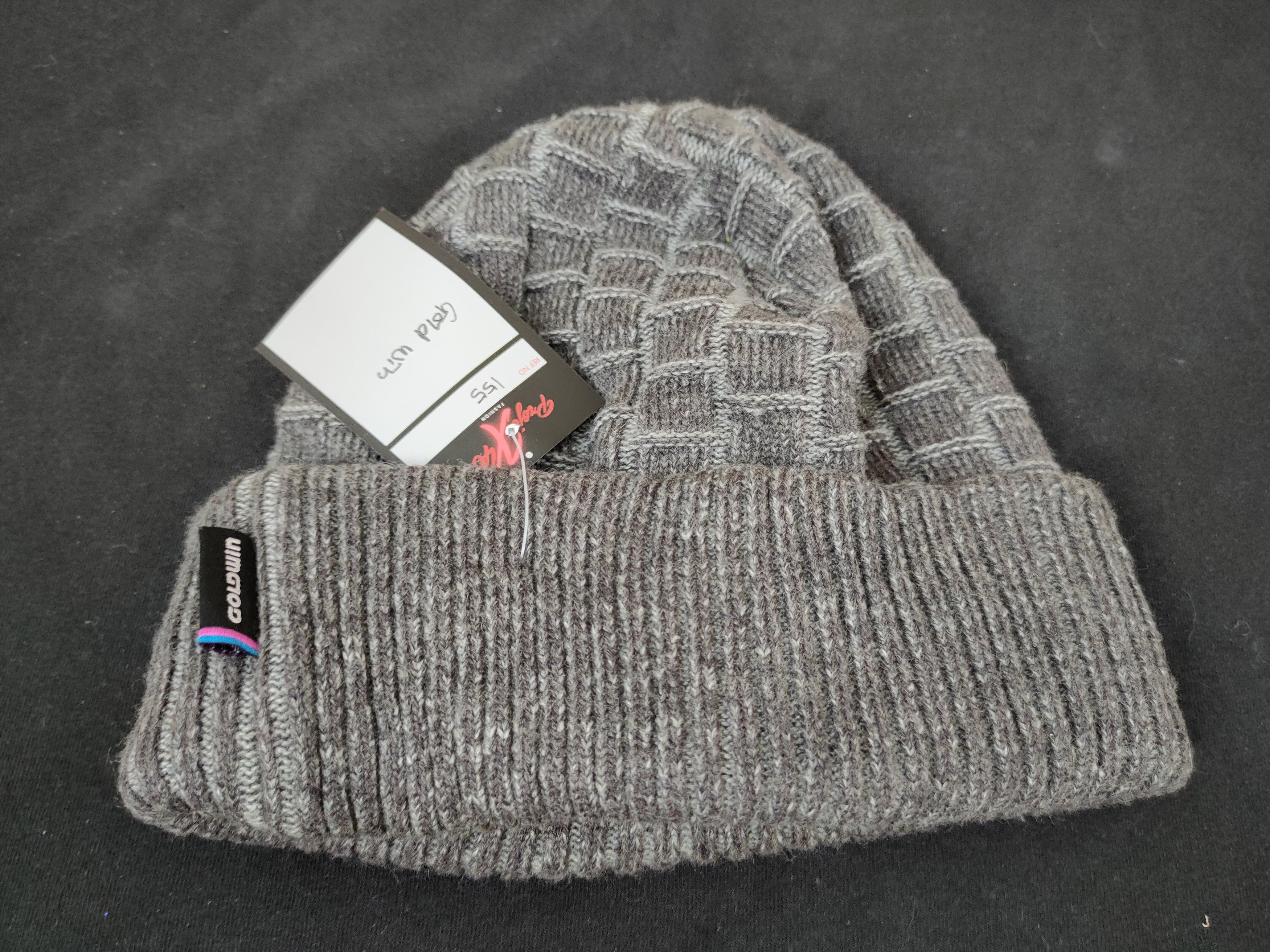 Goldwin Goldwin knitwear beanie grey checkered made in japan #155 Size ONE SIZE - 7 Thumbnail
