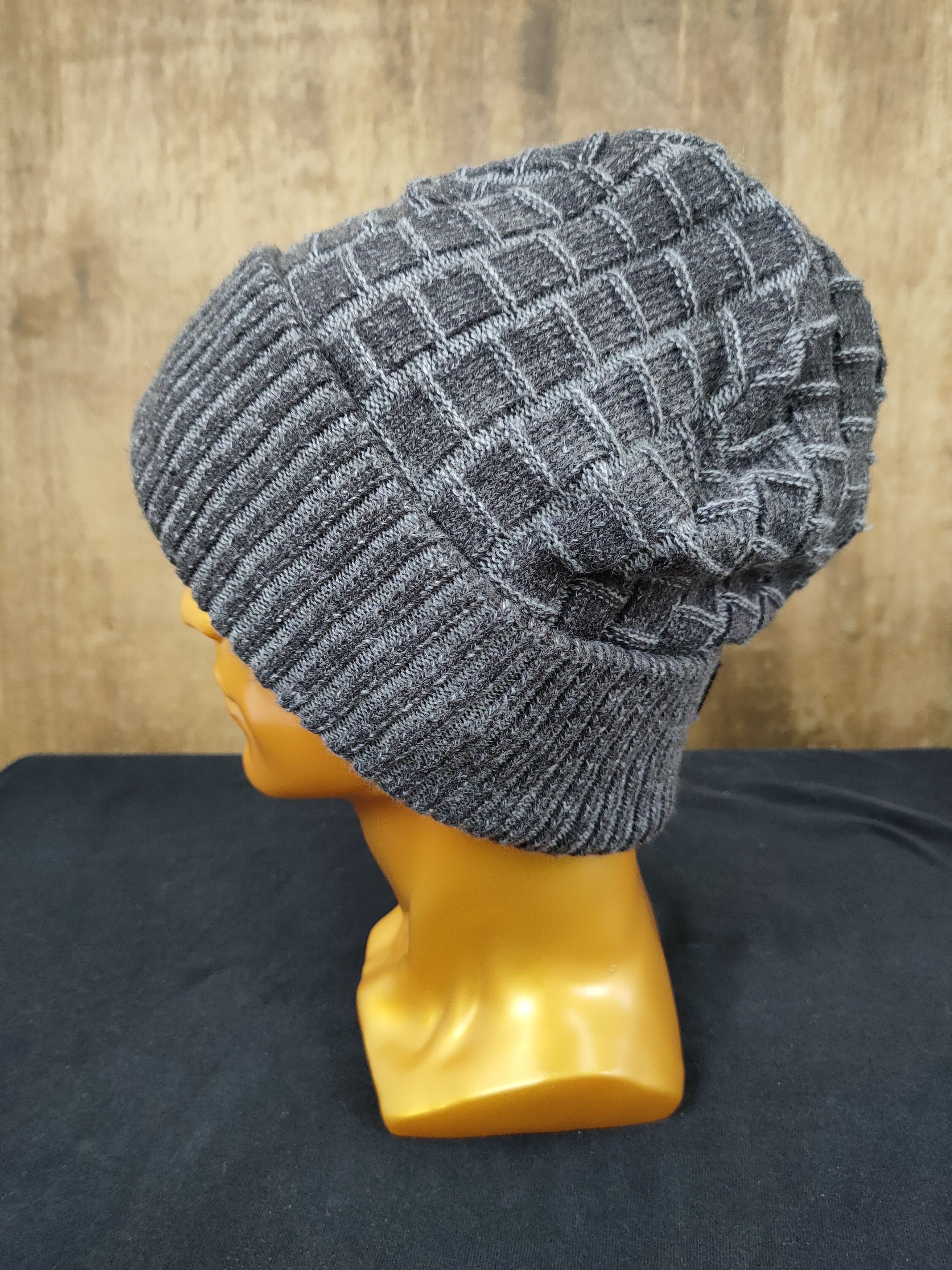 Goldwin Goldwin knitwear beanie grey checkered made in japan #155 Size ONE SIZE - 2 Thumbnail