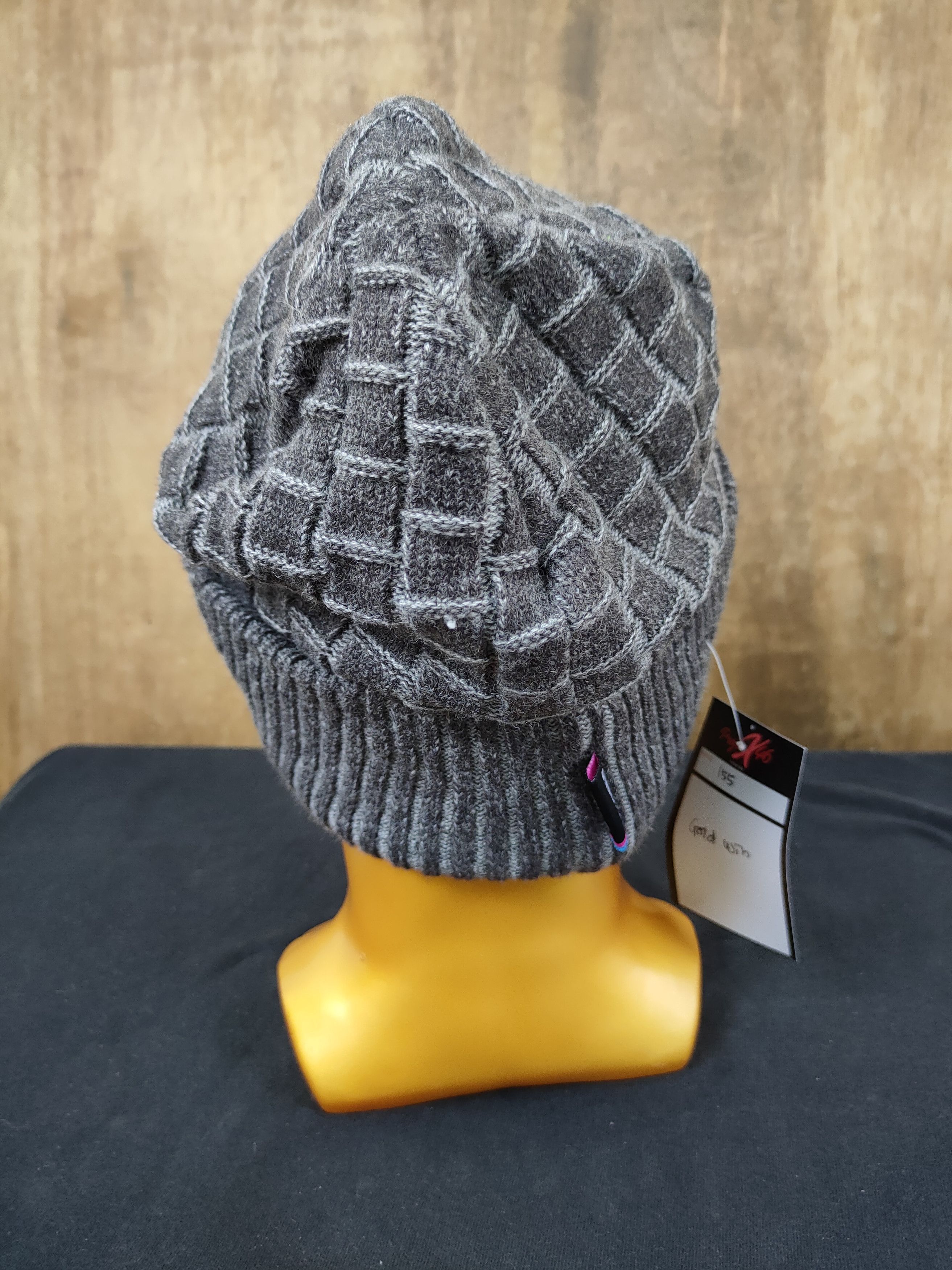 Goldwin Goldwin knitwear beanie grey checkered made in japan #155 Size ONE SIZE - 3 Thumbnail