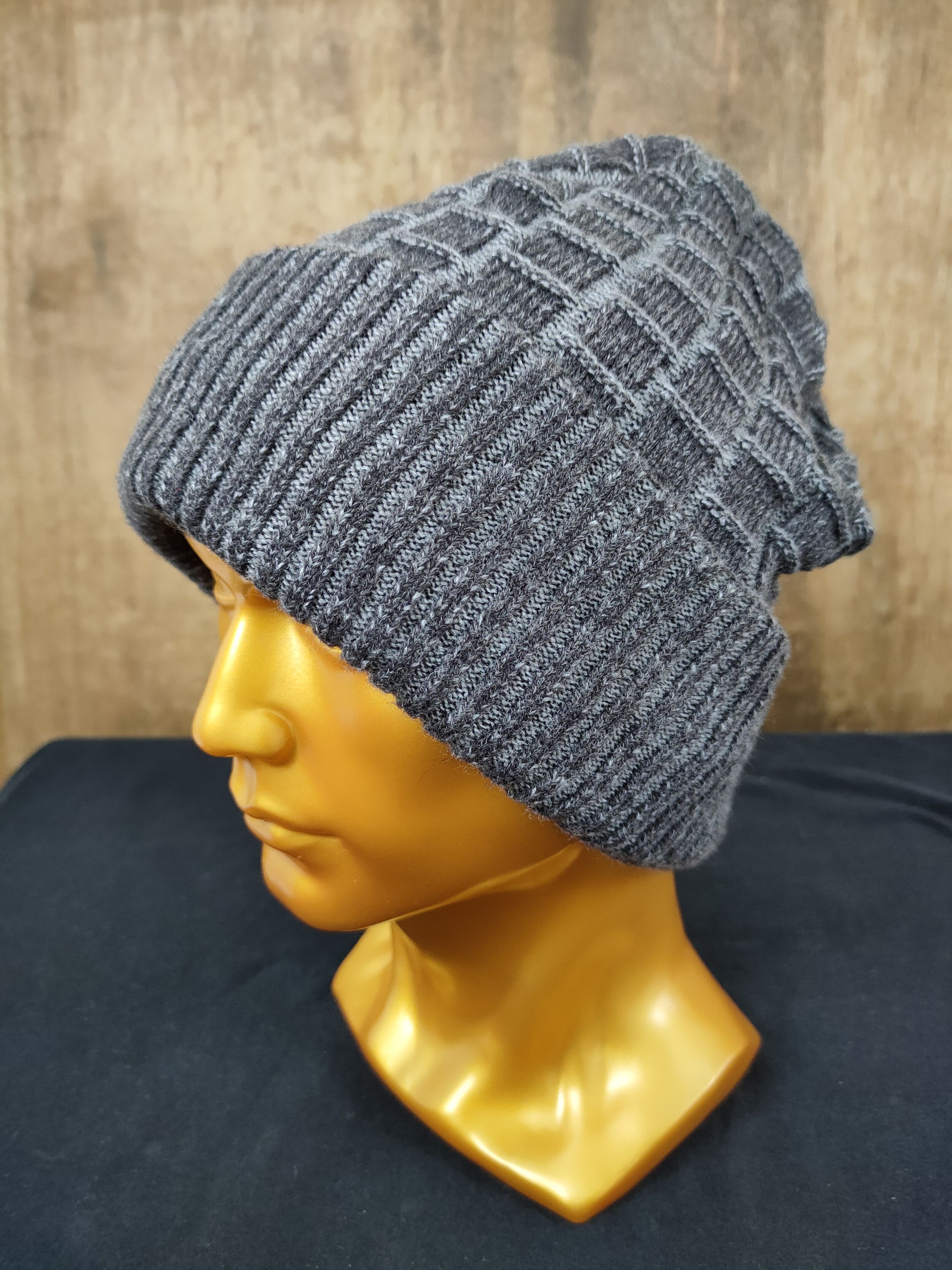 Goldwin Goldwin knitwear beanie grey checkered made in japan #155 Size ONE SIZE - 1 Thumbnail