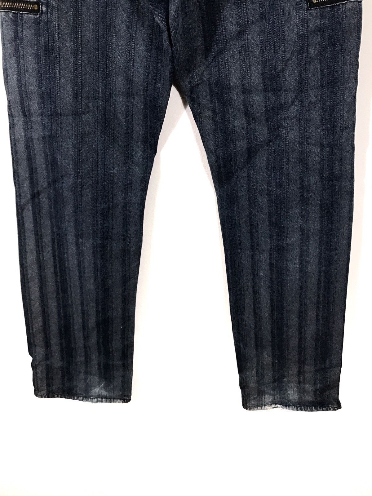 PPFM PPFM Striped Faded Denim Jeans Size US 28 / EU 44 - 6 Thumbnail