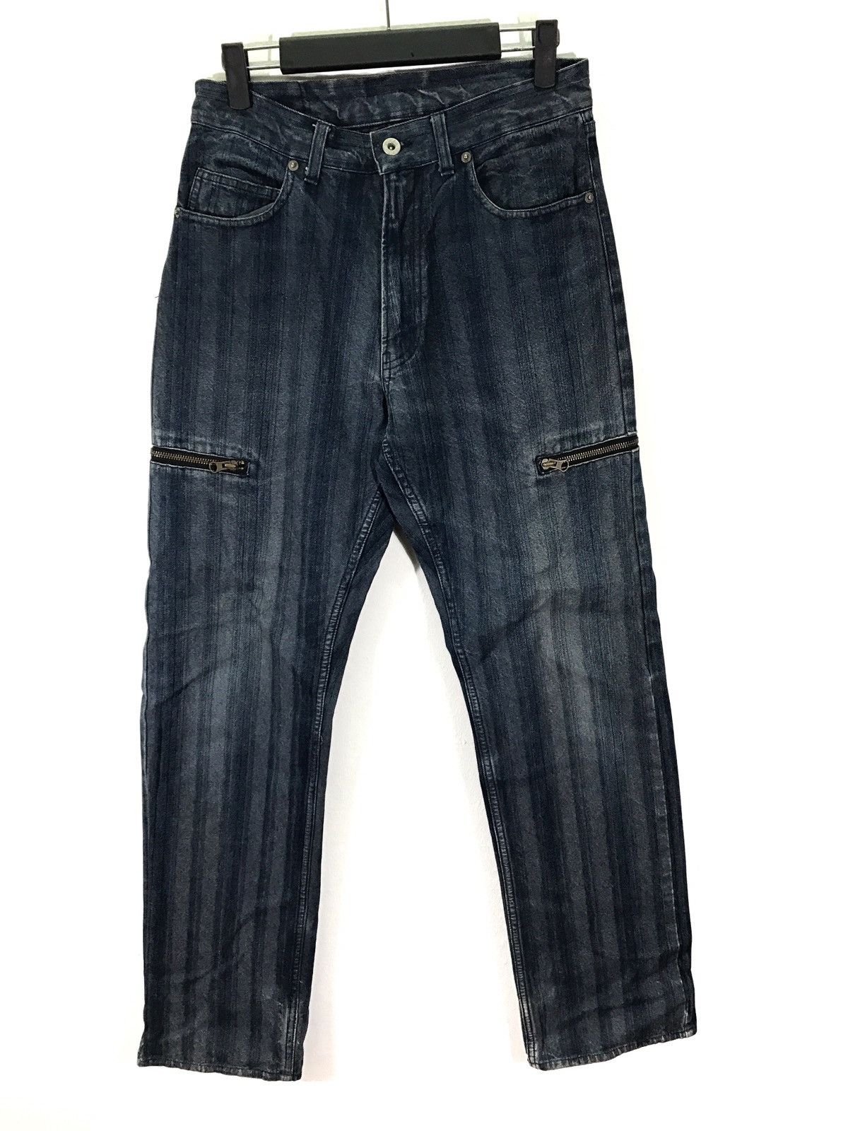 PPFM PPFM Striped Faded Denim Jeans Size US 28 / EU 44 - 1 Thumbnail