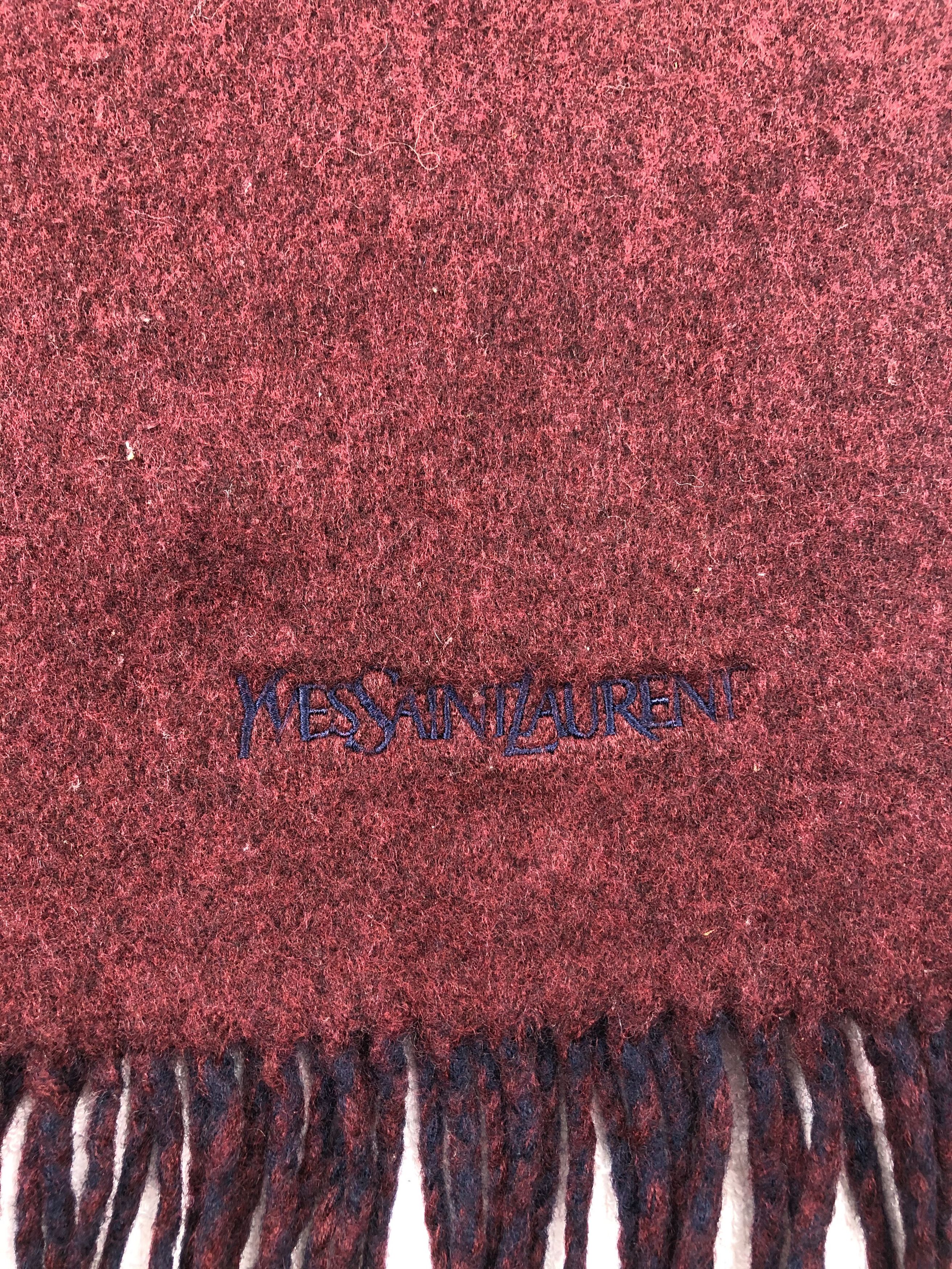 Vintage YSL Lambswool Scarf / Muffler / Neckwear Size ONE SIZE - 3 Thumbnail