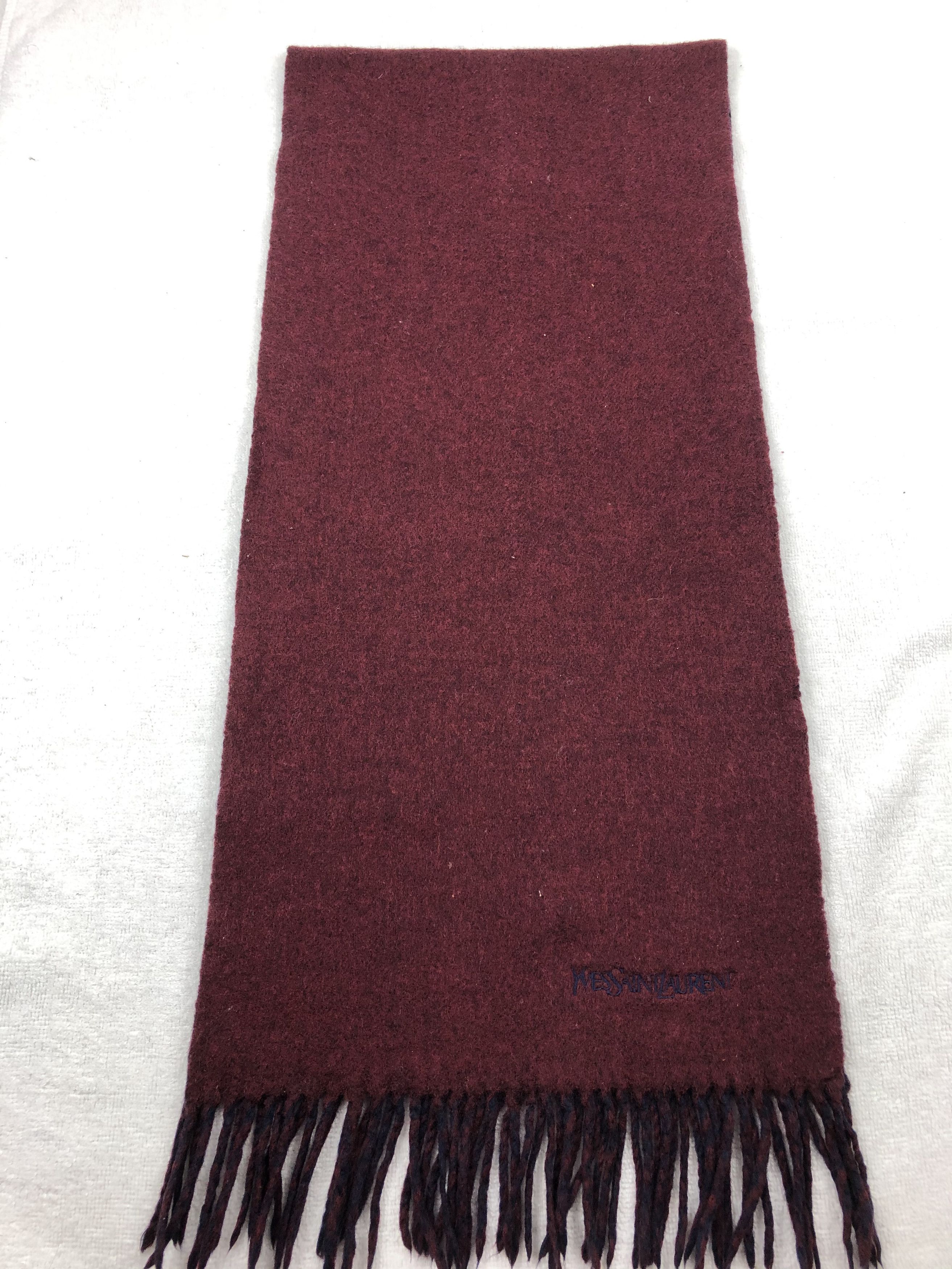 Vintage YSL Lambswool Scarf / Muffler / Neckwear Size ONE SIZE - 2 Thumbnail