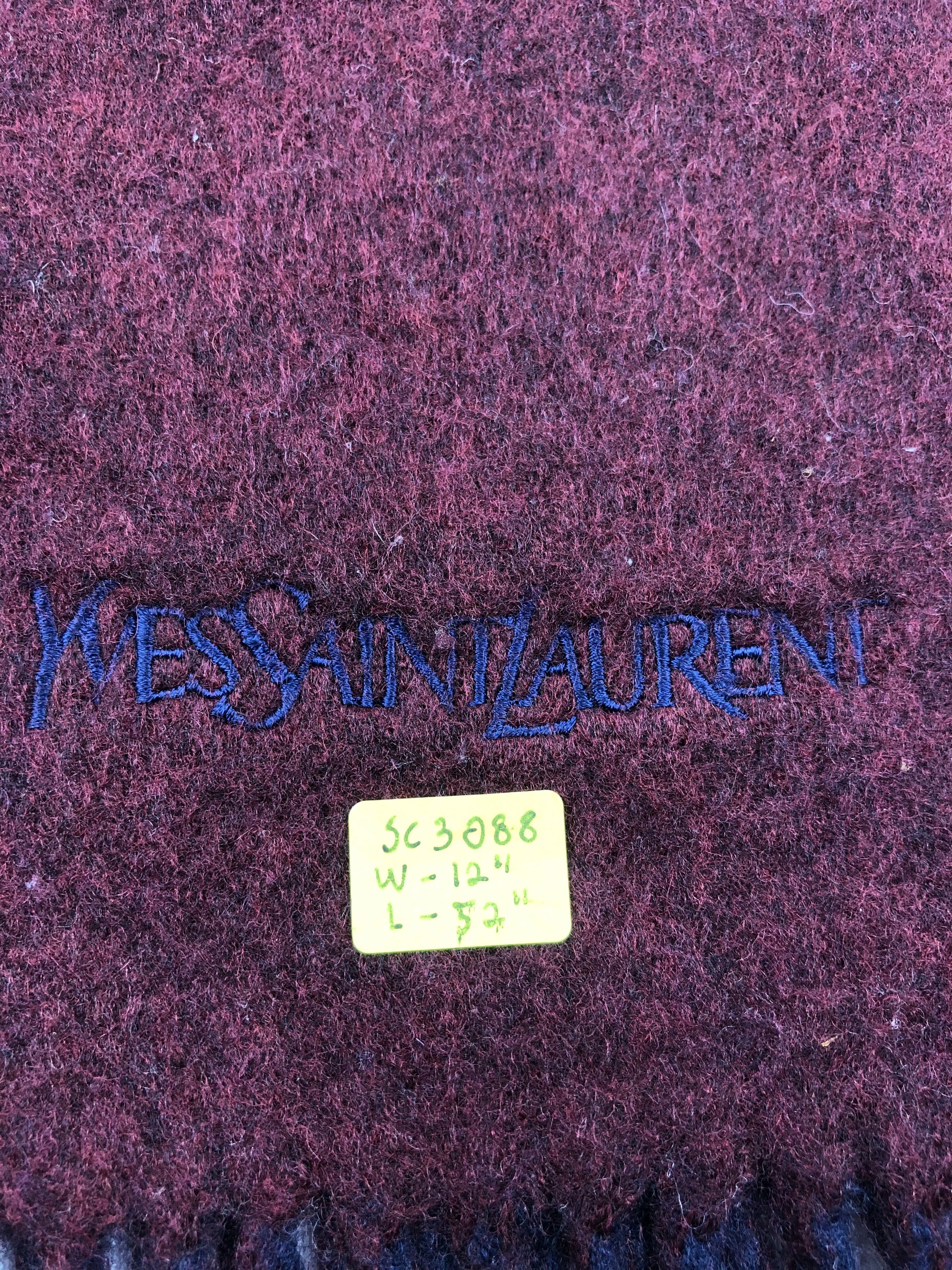 Vintage YSL Lambswool Scarf / Muffler / Neckwear Size ONE SIZE - 4 Thumbnail