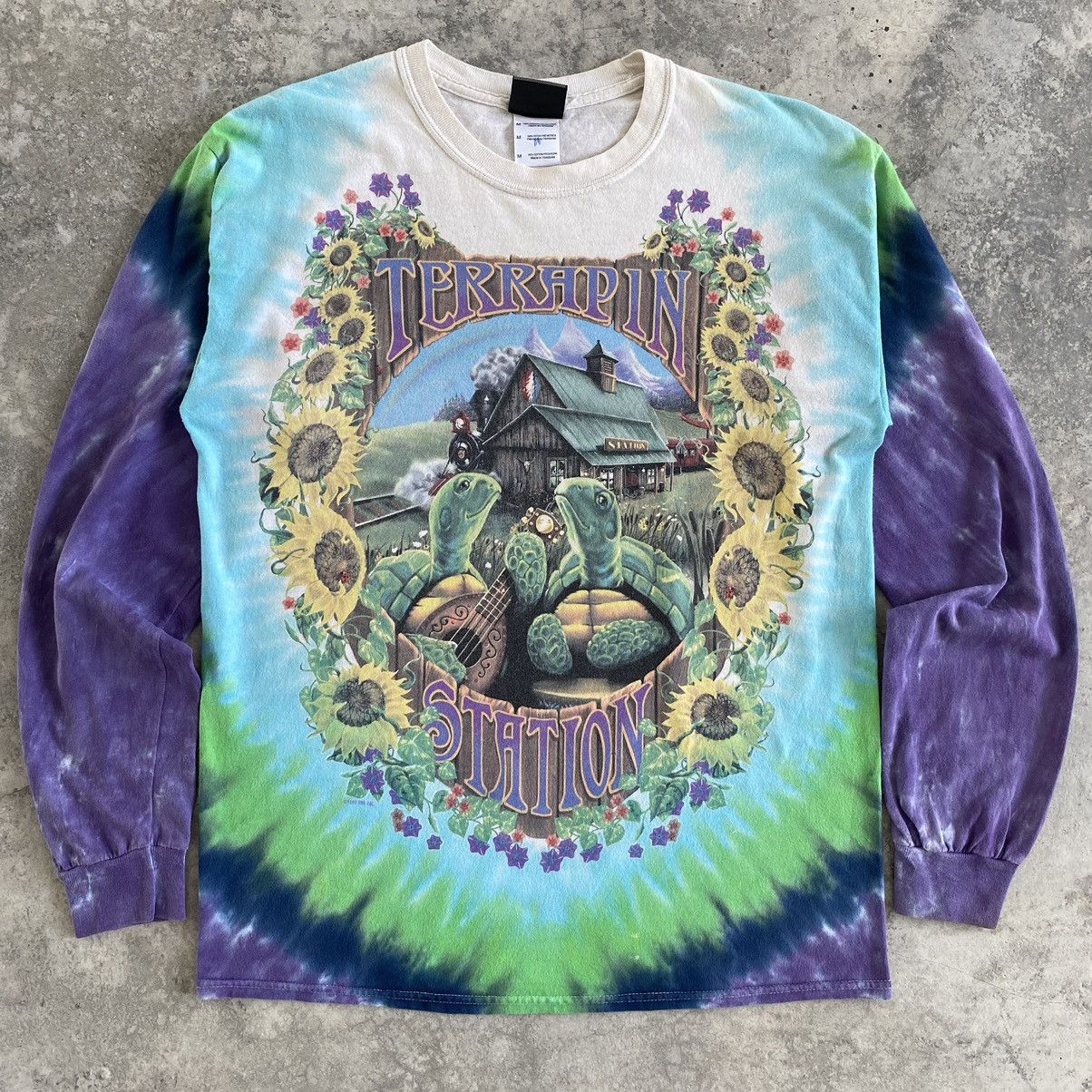 Grateful Dead VTG 1999 Grateful Dead Liquid Blue Tie Dye T-Shirt Size US M / EU 48-50 / 2 - 3 Thumbnail