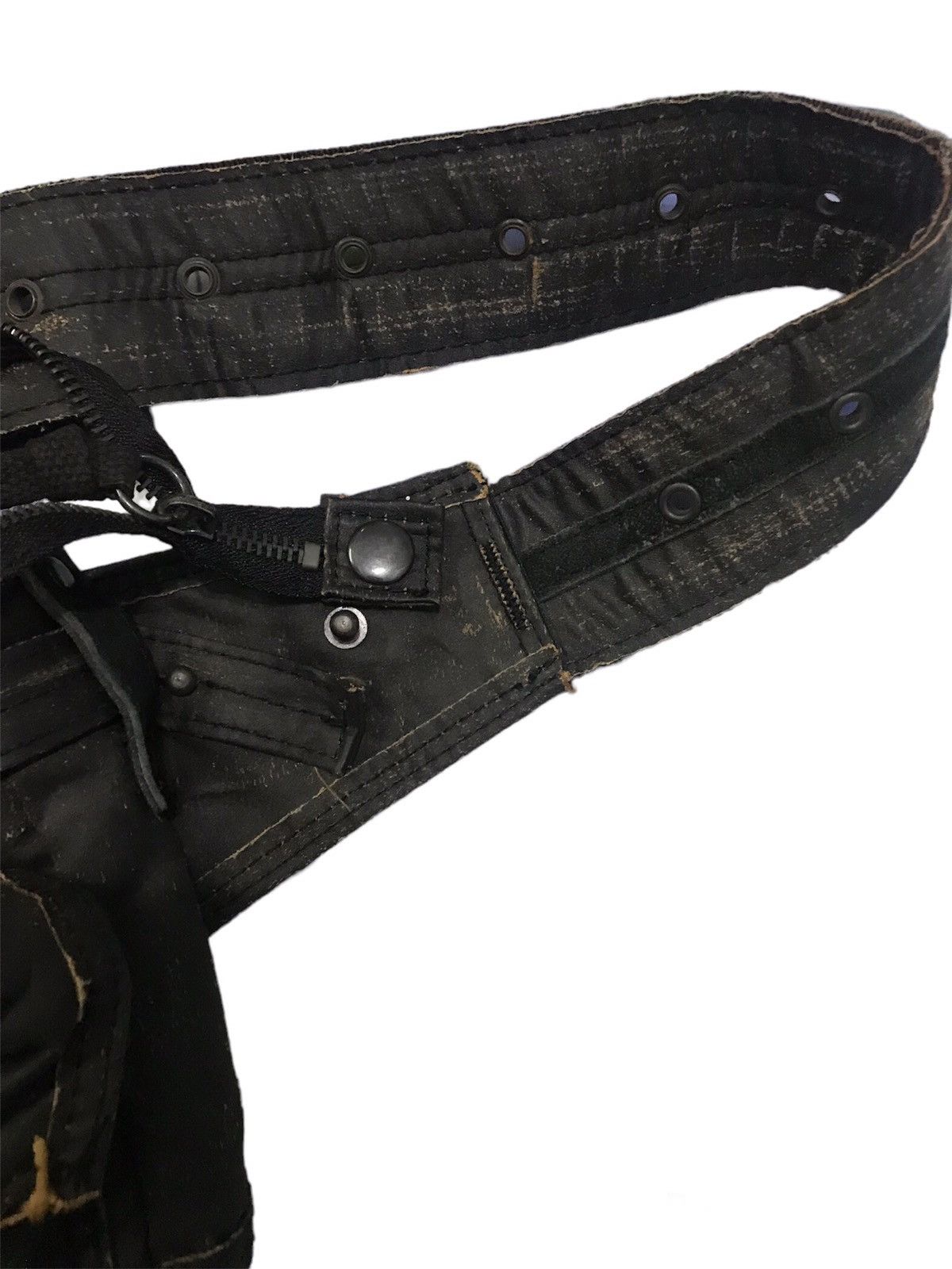 Branded Leather Tough Military Surplus Leather Distressed Style Waist Bag Size ONE SIZE - 6 Thumbnail