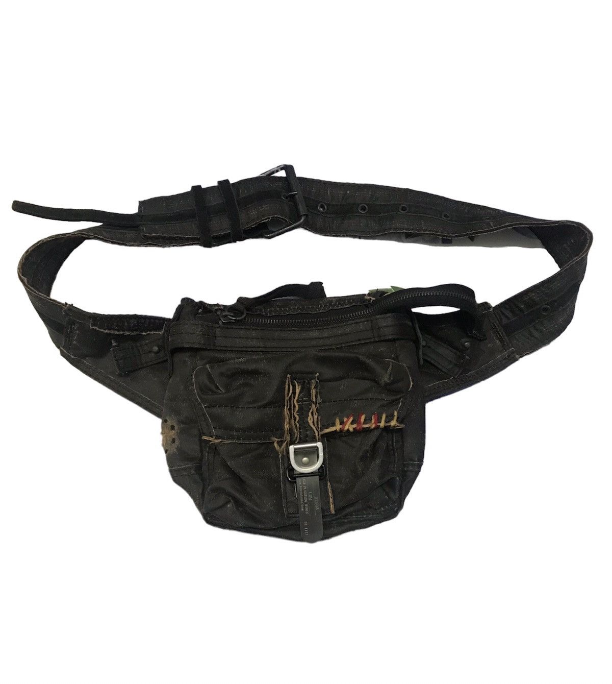 Branded Leather Tough Military Surplus Leather Distressed Style Waist Bag Size ONE SIZE - 1 Thumbnail