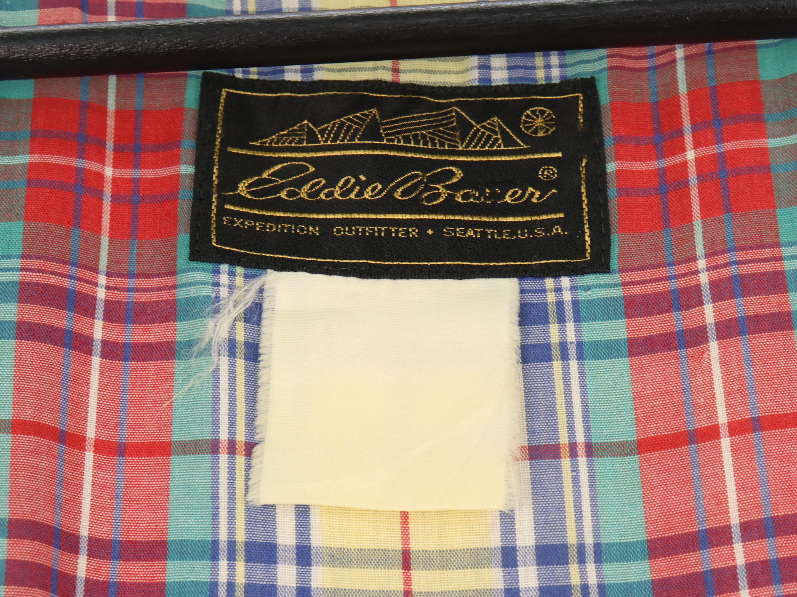 Eddie Bauer × Vintage EDDIE BAUER Vintage Nylon Plaid Lined Jacket Size US L / EU 52-54 / 3 - 16 Thumbnail