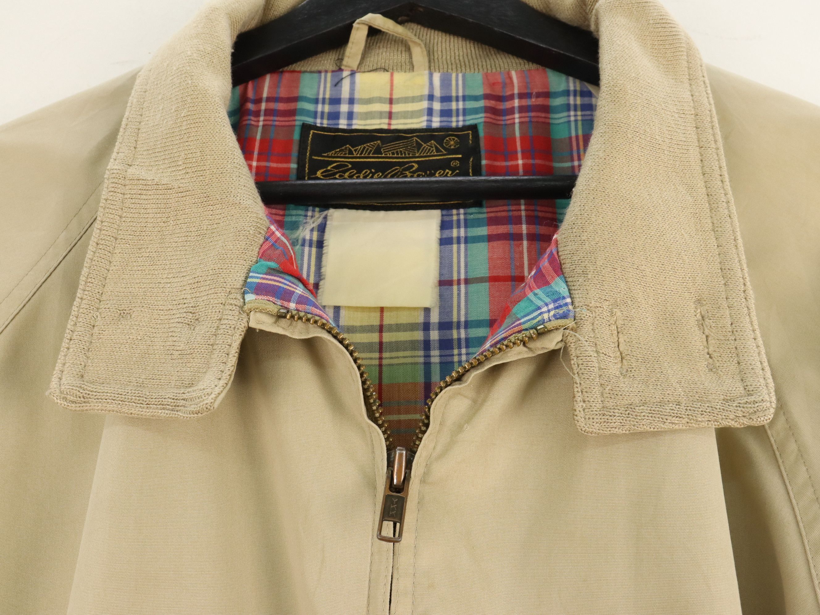 Eddie Bauer × Vintage EDDIE BAUER Vintage Nylon Plaid Lined Jacket Size US L / EU 52-54 / 3 - 8 Thumbnail