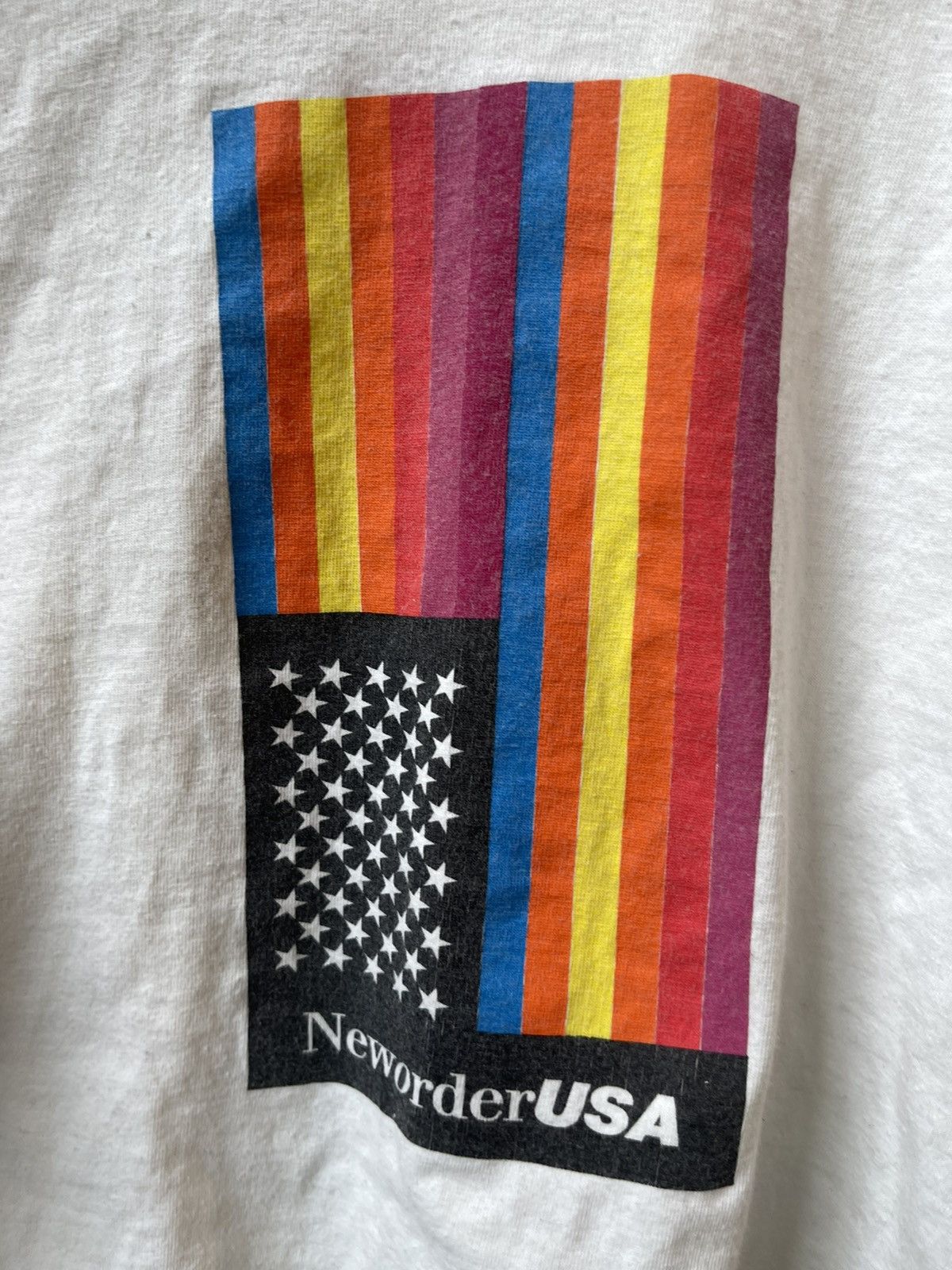 Band Tees × Joy Division × Vintage Vintage 89 Joy Division New Order Rainbow Flag Shirt Vintage Size US L / EU 52-54 / 3 - 3 Thumbnail