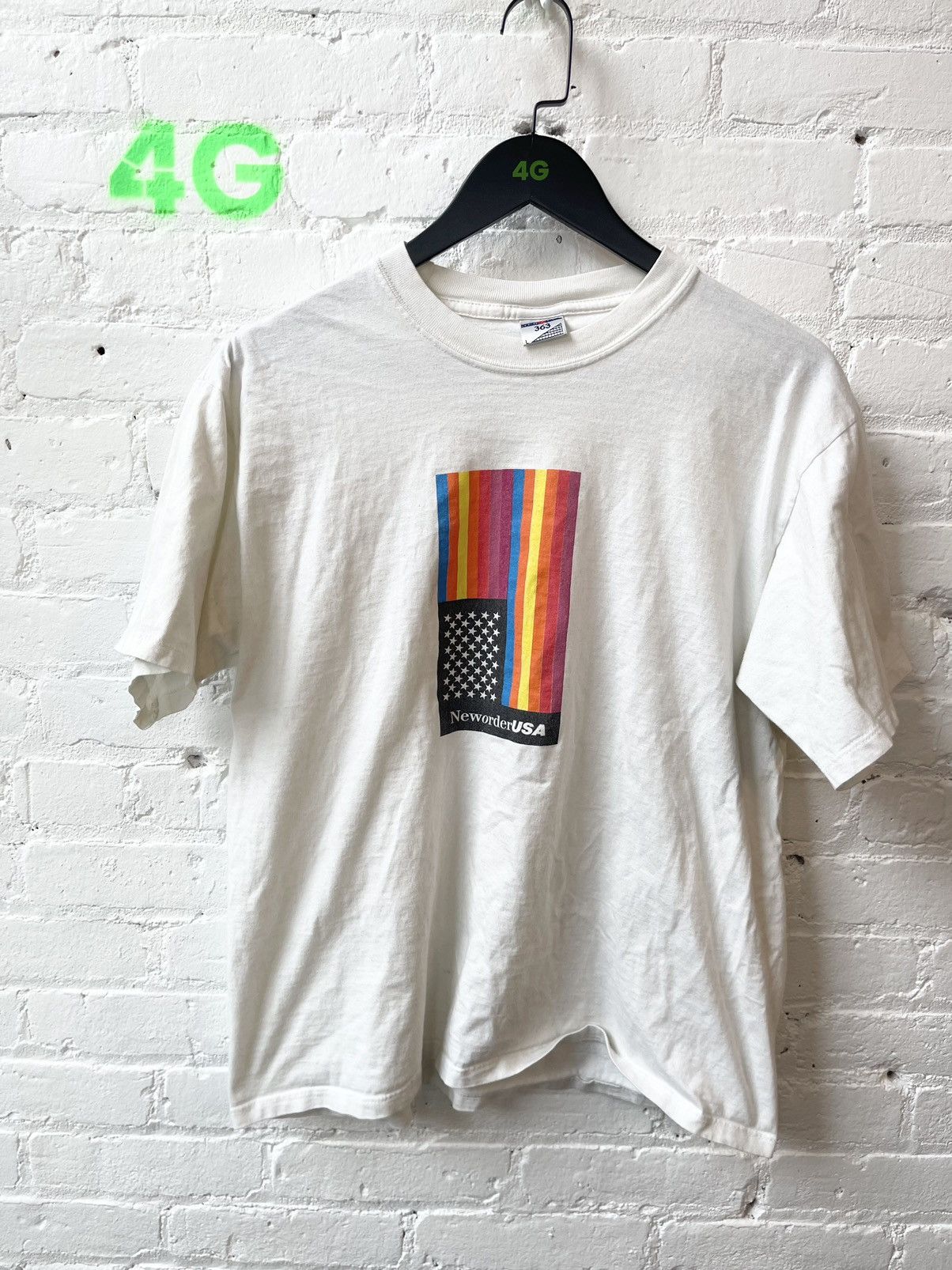 Band Tees × Joy Division × Vintage Vintage 89 Joy Division New Order Rainbow Flag Shirt Vintage Size US L / EU 52-54 / 3 - 1 Thumbnail