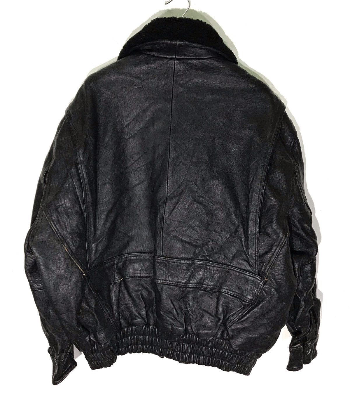 Leather Vintage Anecdote Usa Army Style Leather Bomber Jacket Size US L / EU 52-54 / 3 - 4 Thumbnail
