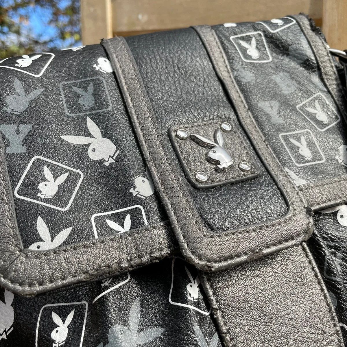 Designer Vintage Playboy Leather Bag Size ONE SIZE - 4 Thumbnail