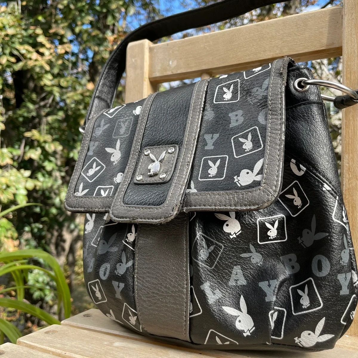 Designer Vintage Playboy Leather Bag Size ONE SIZE - 2 Thumbnail