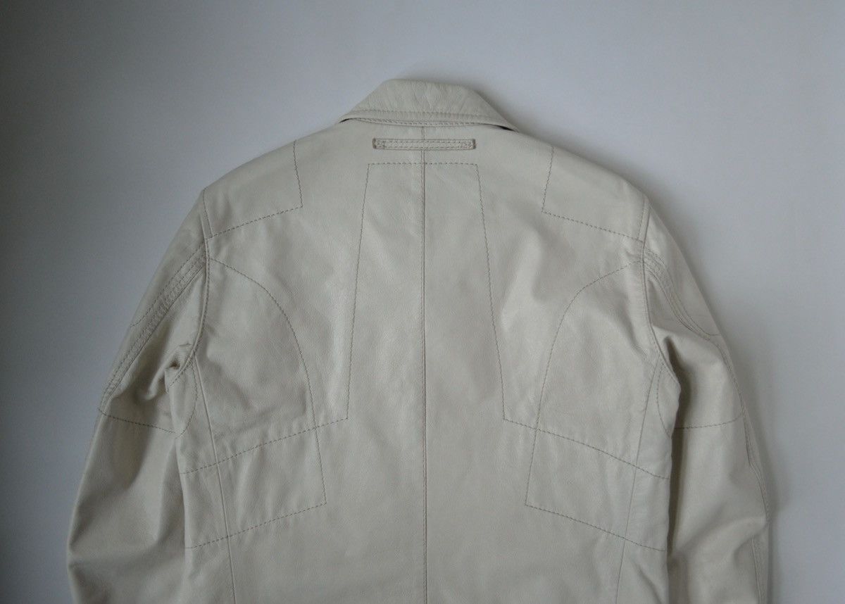Prada White Leather Motorcycle Jacket Size US M / EU 48-50 / 2 - 11 Thumbnail