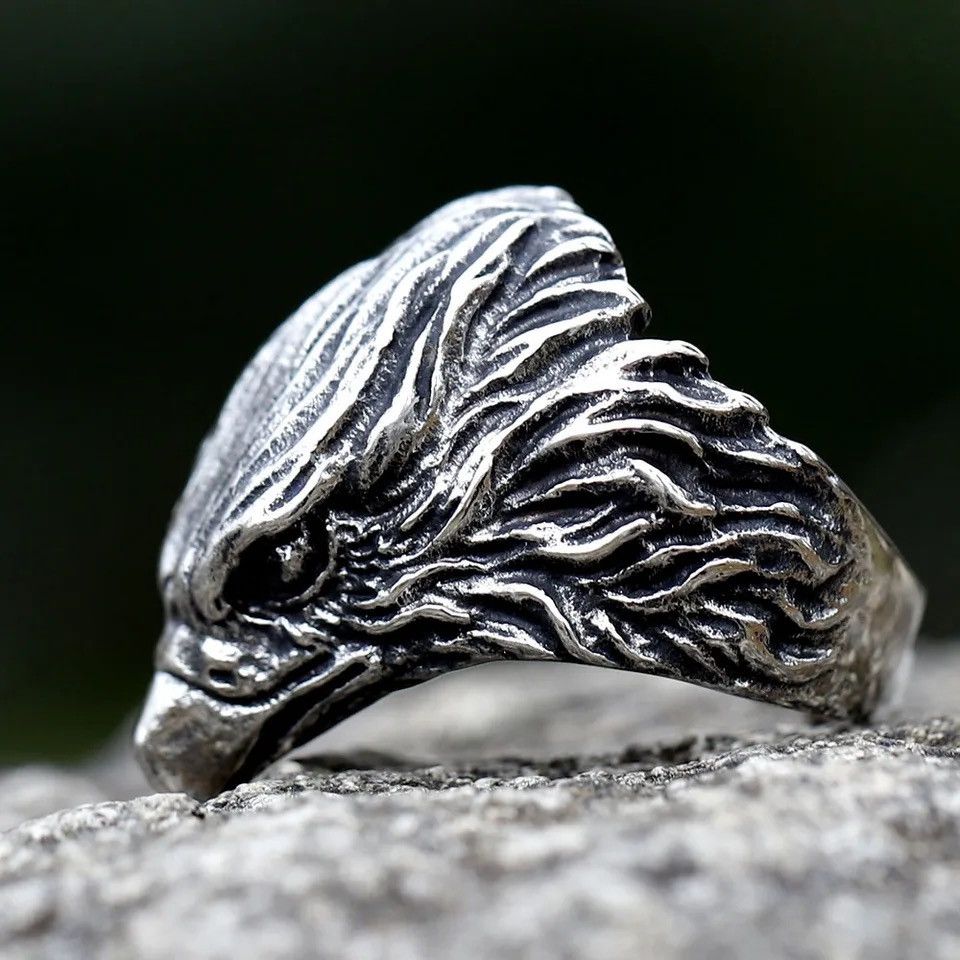 Jewelry × Vintage Head of eagle Ring Size ONE SIZE - 2 Thumbnail