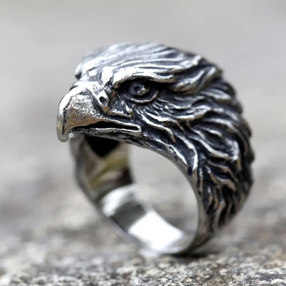 Jewelry × Vintage Head of eagle Ring Size ONE SIZE - 3 Thumbnail