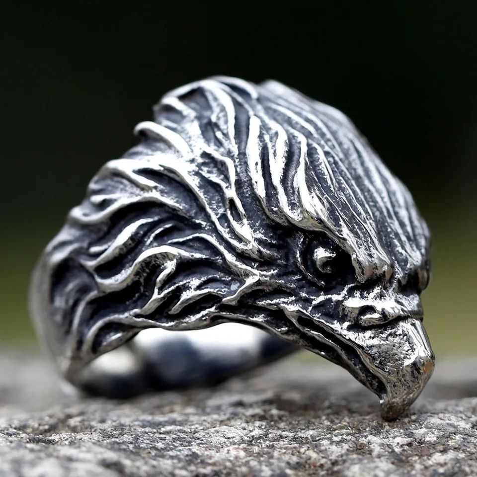 Jewelry × Vintage Head of eagle Ring Size ONE SIZE - 4 Thumbnail