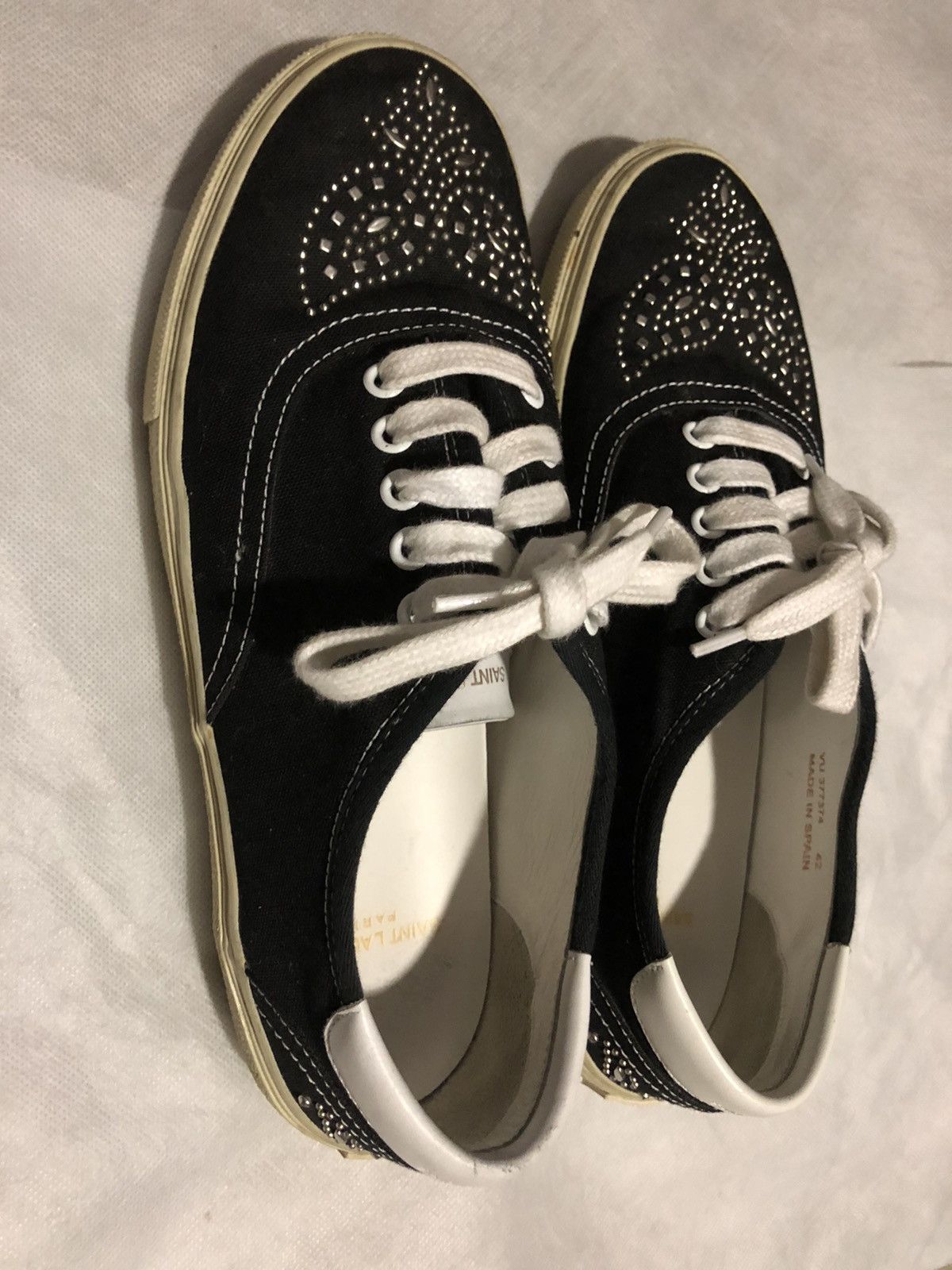 Saint Laurent Paris Saint Laurent ysl hedi low top stud skate sneakers Size US 9 / EU 42 - 3 Thumbnail