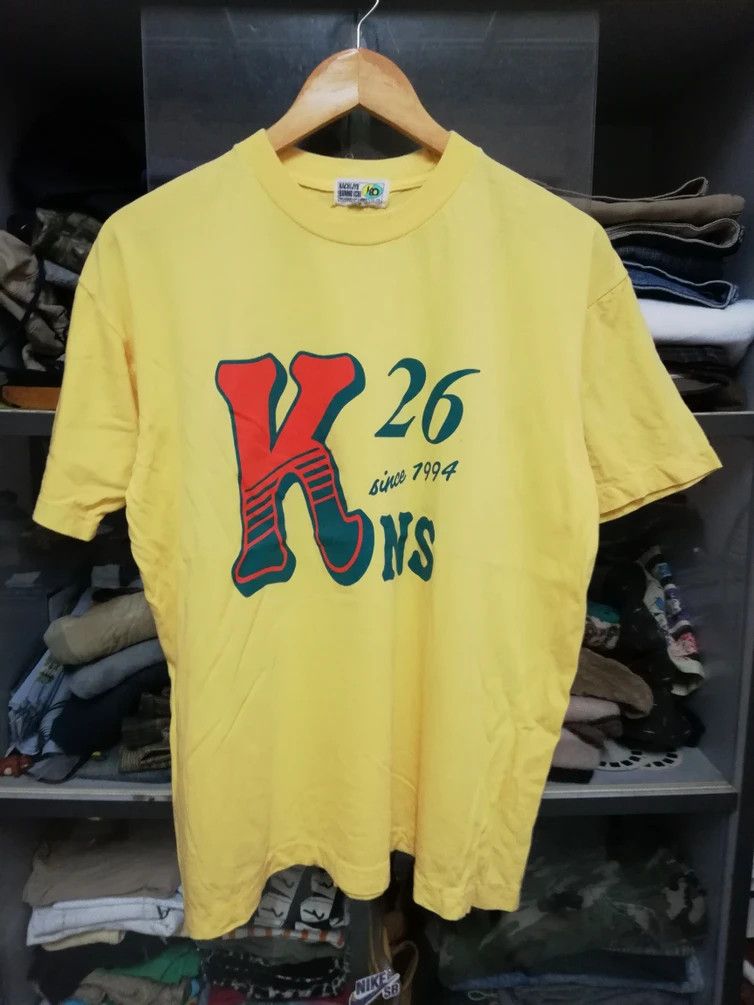 Japanese Brand Vintage Japanese Brand Hachijyu Bunnoichi K 26 Yellow Tee Size US M / EU 48-50 / 2 - 1 Thumbnail