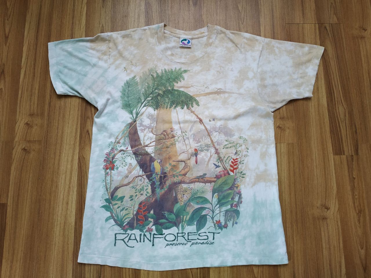 Liquid Blue Vintage 1991 Liquid Blue Rainforest Tie Dye T Shirt Tee Size US XL / EU 56 / 4 - 1 Thumbnail