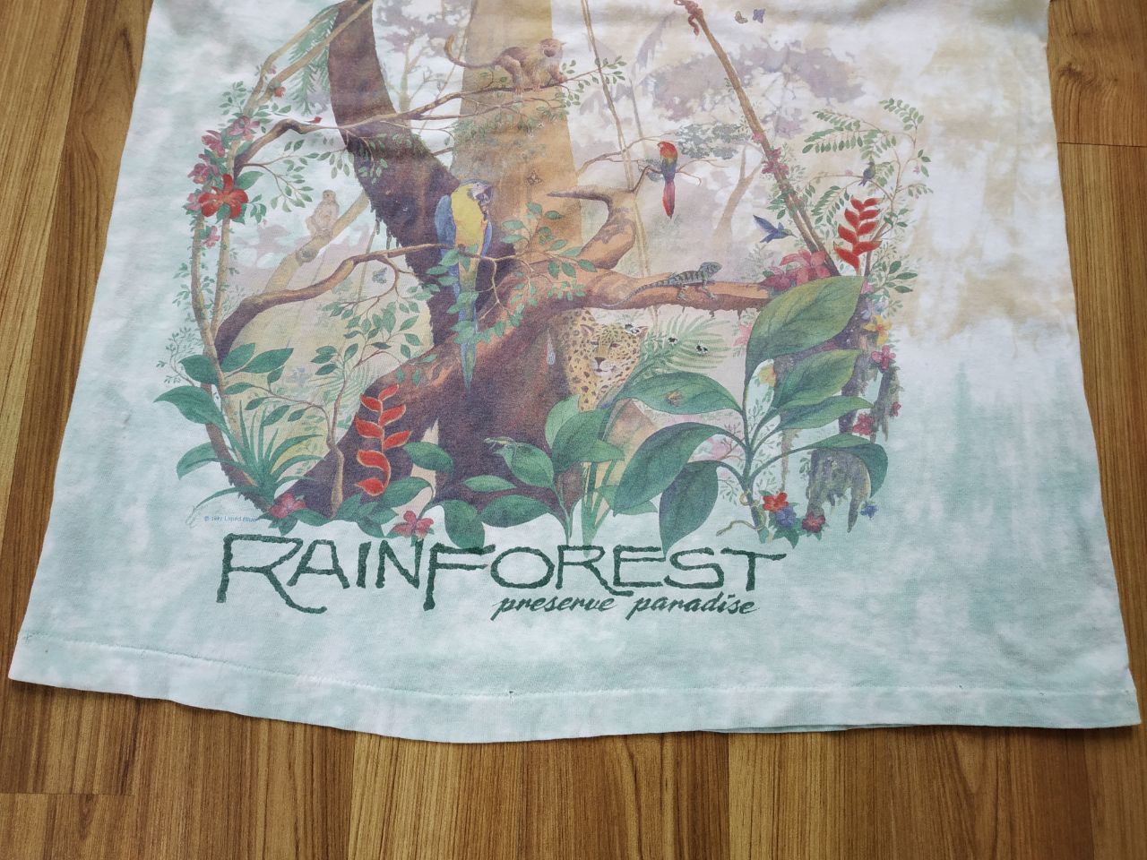 Liquid Blue Vintage 1991 Liquid Blue Rainforest Tie Dye T Shirt Tee Size US XL / EU 56 / 4 - 3 Thumbnail
