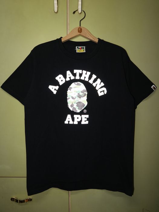 Bape Bape Reflection 1st Camo Ape Head Logo Tee | Grailed