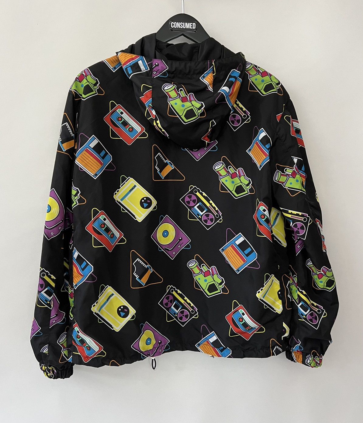 Prada Prada Black Cassette Print Reversible Jacket Size US S / EU 44-46 / 1 - 2 Thumbnail