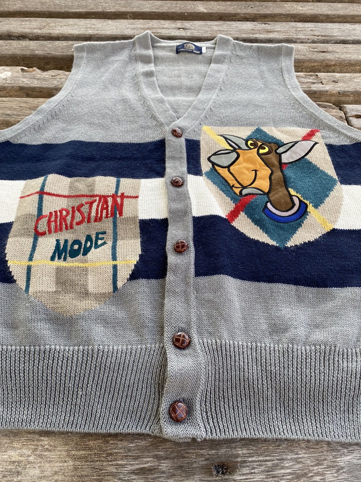 Other Christian Mode Sleeveless Sweater Cardigan Size US M / EU 48-50 / 2 - 4 Thumbnail