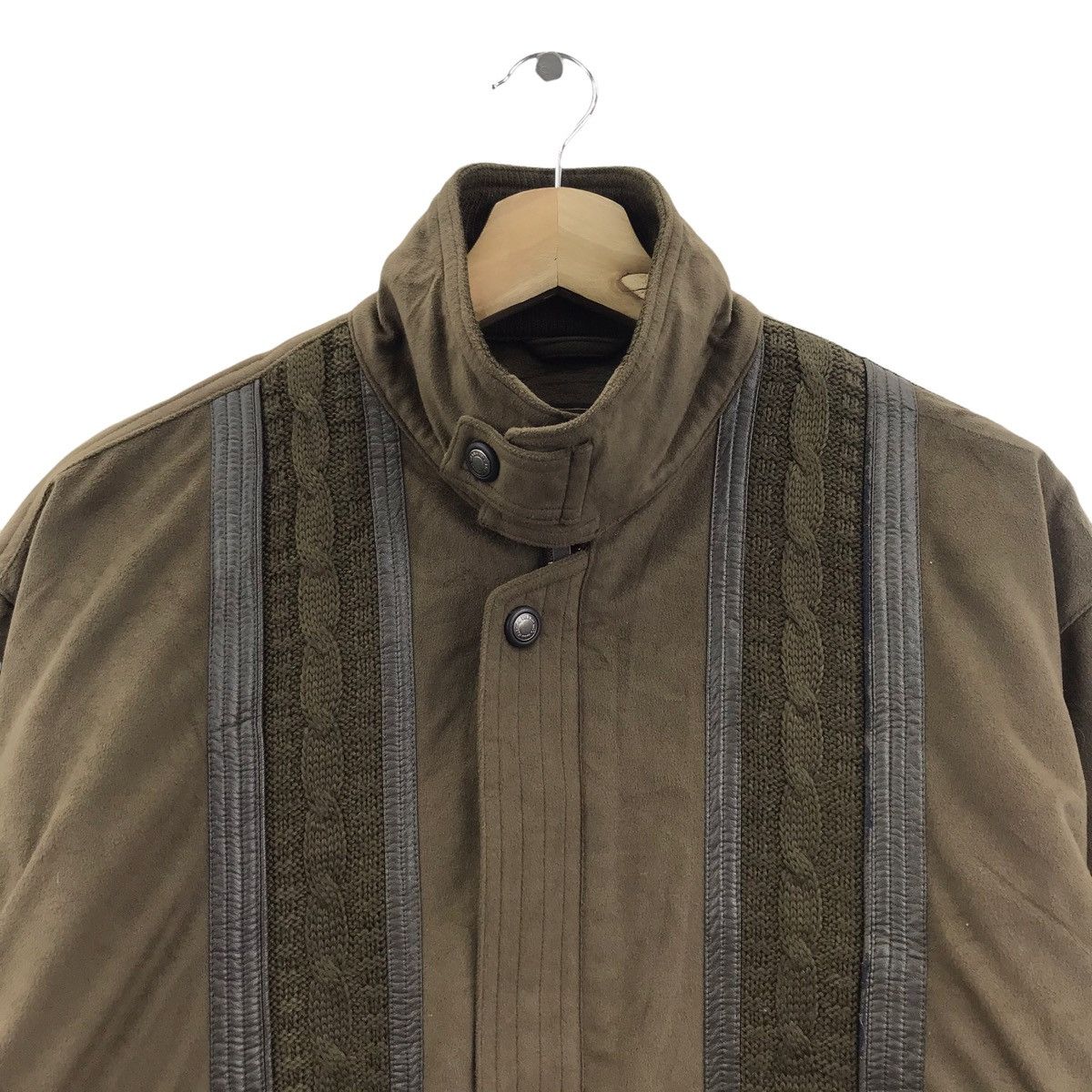 Vintage GIANNI VALENTINO ITALY Designer Bomber Wool Jacket Size US M / EU 48-50 / 2 - 2 Thumbnail