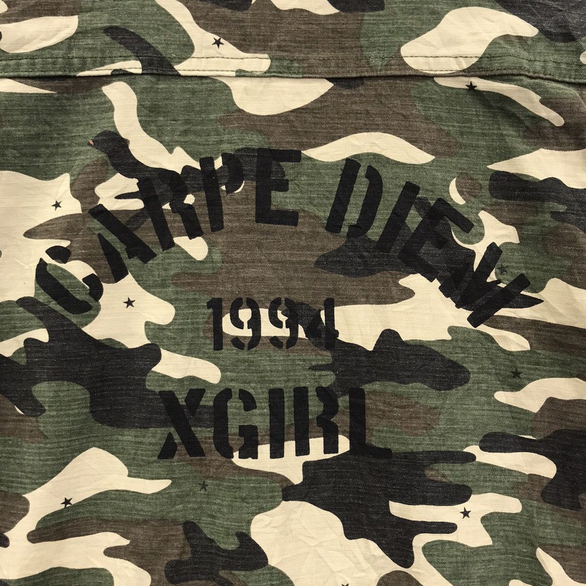 Vintage CARPE DIEM X-GIRL Skateboard Brand Camouflage Parka Jacket Size US S / EU 44-46 / 1 - 2 Thumbnail