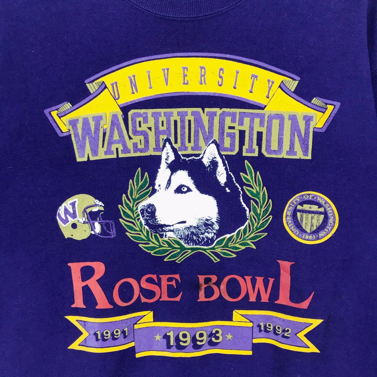 Vintage 90s University Washington Rose Bowl Sweatshirt Size US L / EU 52-54 / 3 - 5 Thumbnail