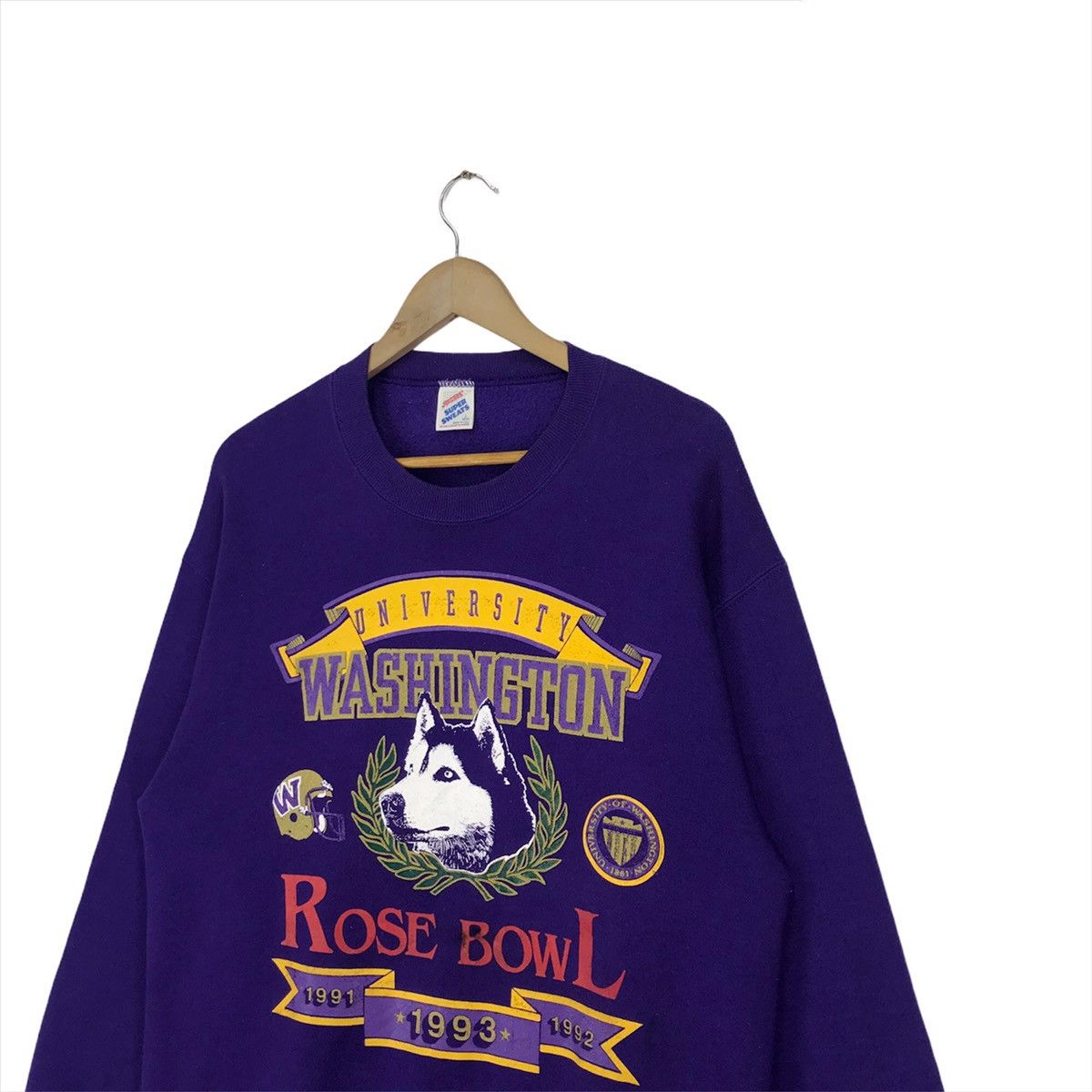Vintage 90s University Washington Rose Bowl Sweatshirt Size US L / EU 52-54 / 3 - 4 Thumbnail