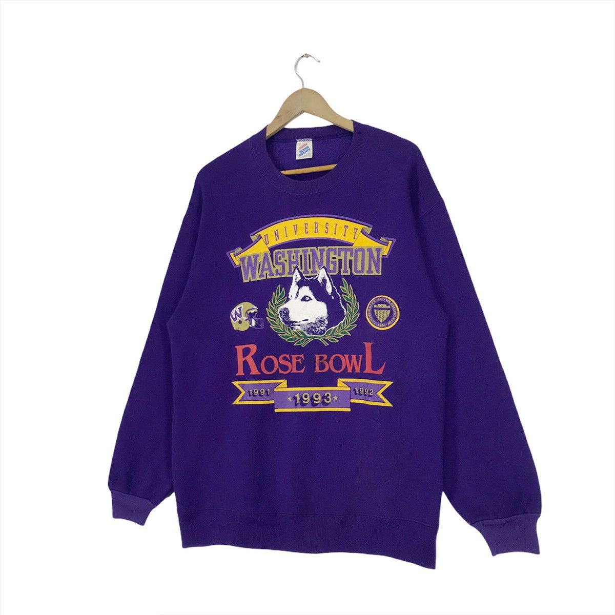 Vintage 90s University Washington Rose Bowl Sweatshirt Size US L / EU 52-54 / 3 - 2 Thumbnail