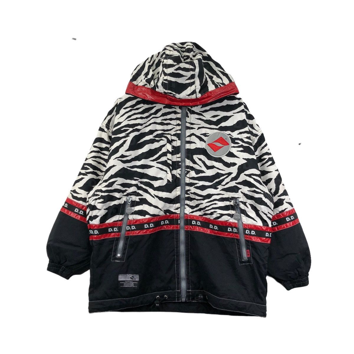 Vintage DESCENTE DECOR ZEBRA Stripe Ski Winter Jacket
