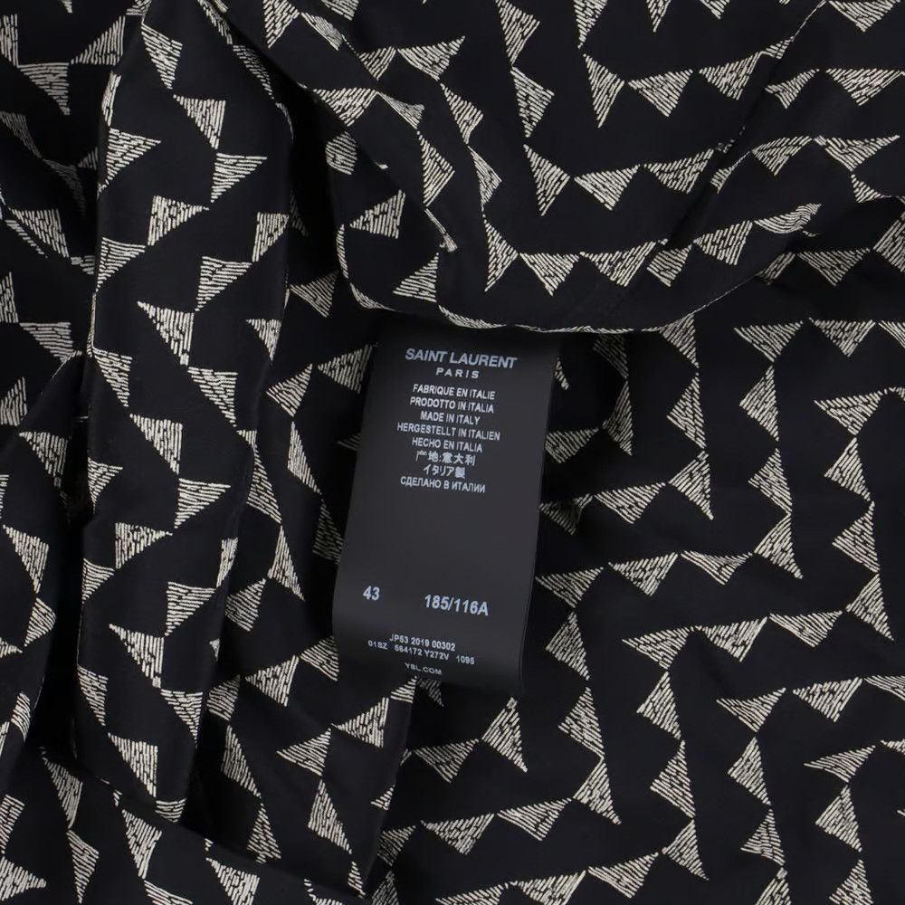 Saint Laurent Paris Saint Laurent Silk Silver Triangle Shirt Size US XL / EU 56 / 4 - 10 Thumbnail