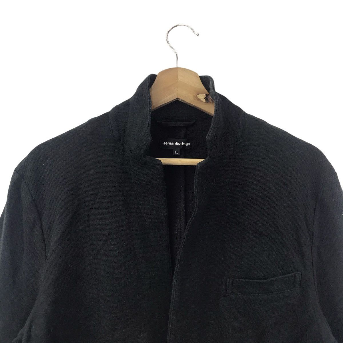Japanese Brand SEMANTIC DESIGN Japanese Brand Black Plain Coat Jacket Size US S / EU 44-46 / 1 - 2 Thumbnail