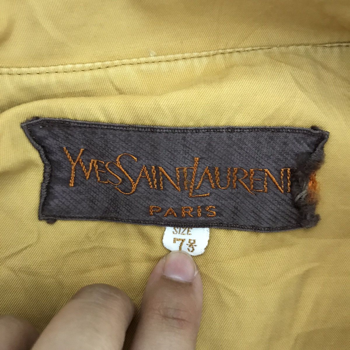 Yves Saint Laurent Vintage YVES SAINT LAURENT Ysl Paris Yellow CanvasCoatJacket Size US S / EU 44-46 / 1 - 4 Thumbnail