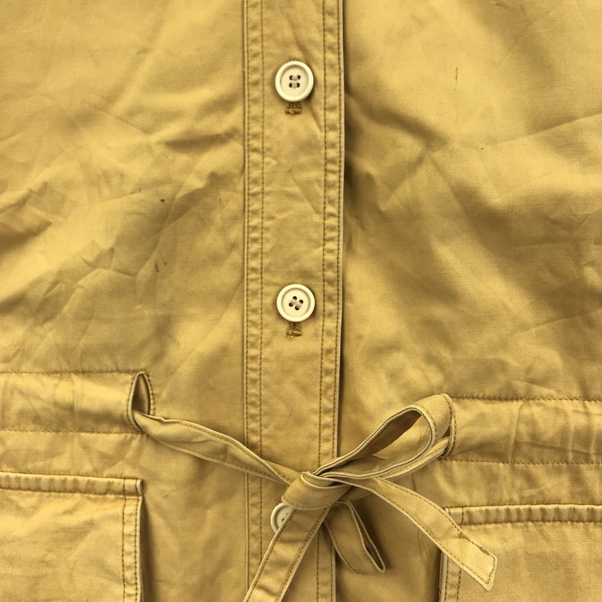 Yves Saint Laurent Vintage YVES SAINT LAURENT Ysl Paris Yellow CanvasCoatJacket Size US S / EU 44-46 / 1 - 3 Thumbnail
