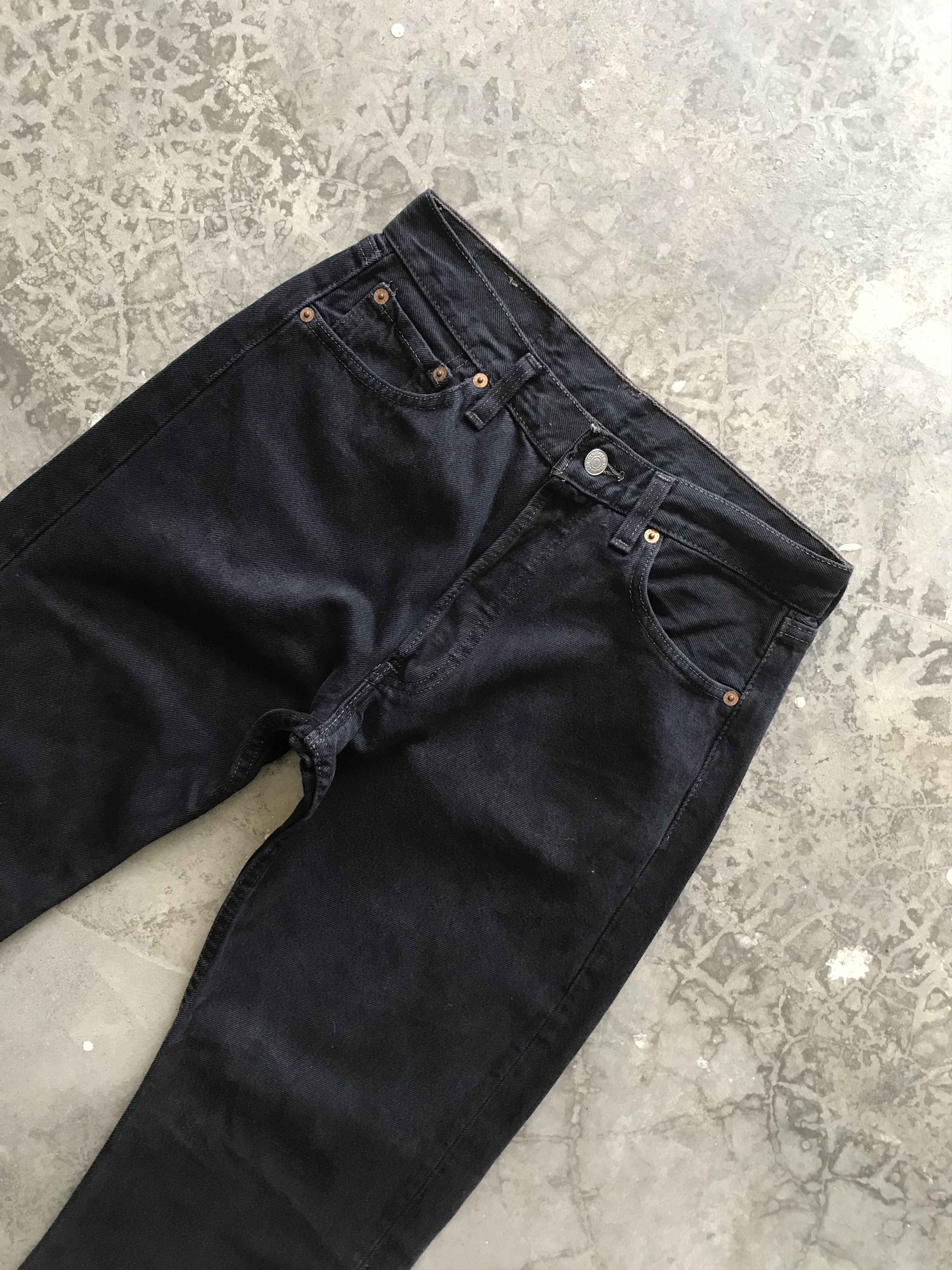 Levi's Vintage 90s Levis 501 Charcoal Black Denim Size US 29 - 3 Thumbnail