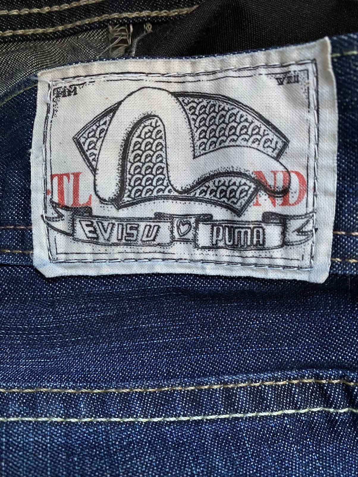 Evisu × Japanese Brand × Puma Evisu x Puma Buckle back Dark Washed Denim Size US 30 / EU 46 - 4 Thumbnail