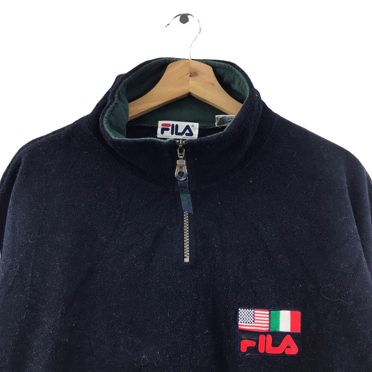 Fila FILA ITALY USA Flag Embroidered Tennis Blue FleeceSweatshirt Size US S / EU 44-46 / 1 - 2 Thumbnail