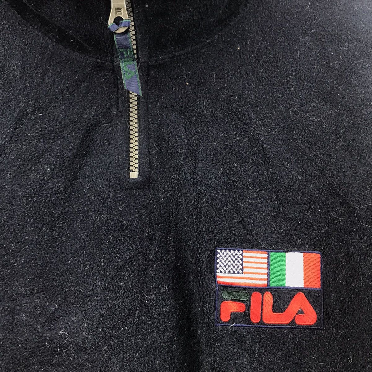 Fila FILA ITALY USA Flag Embroidered Tennis Blue FleeceSweatshirt Size US S / EU 44-46 / 1 - 3 Thumbnail