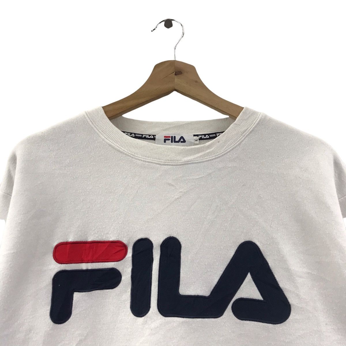 Fila FILA ITALY Embroidered Logo Tennis White Sweatshirt Size US L / EU 52-54 / 3 - 2 Thumbnail