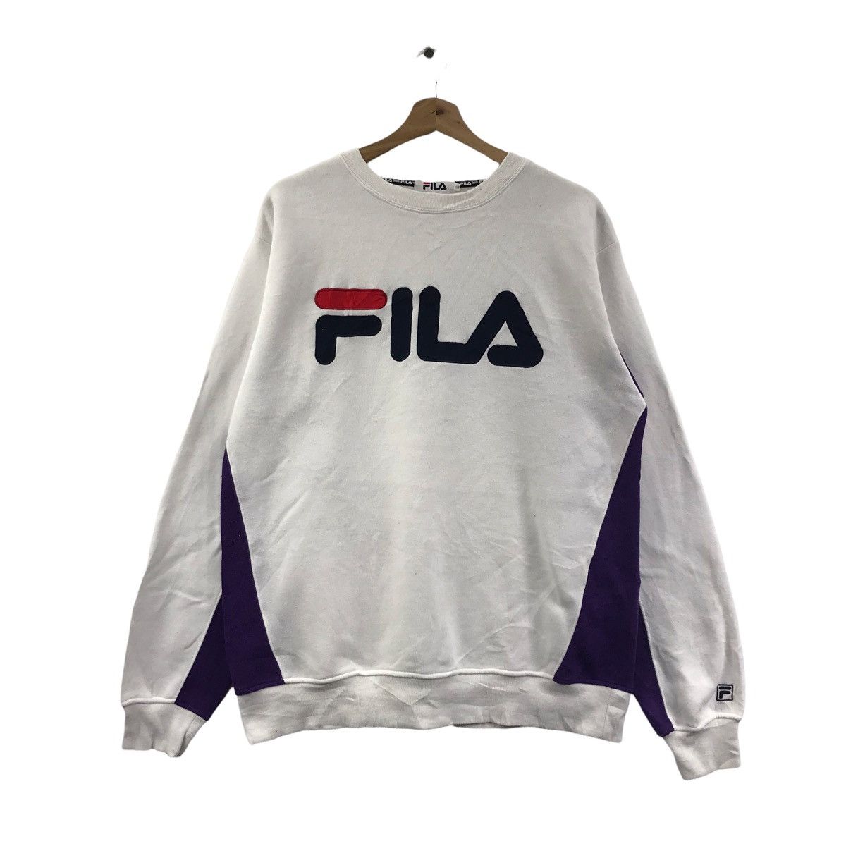 Fila FILA ITALY Embroidered Logo Tennis White Sweatshirt Size US L / EU 52-54 / 3 - 1 Thumbnail