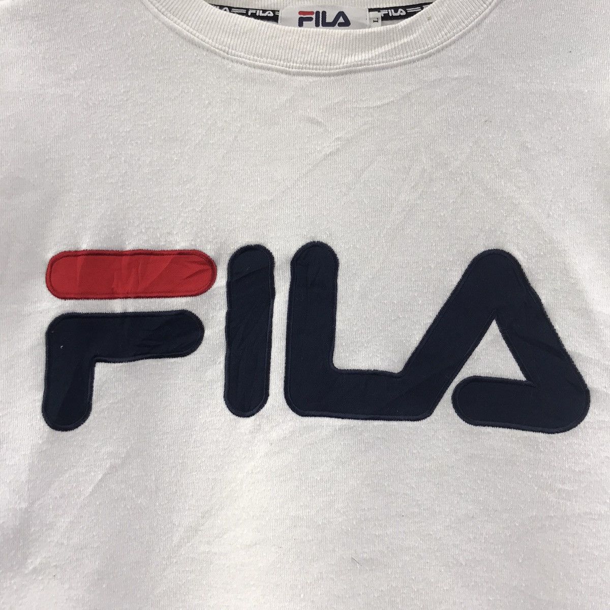 Fila FILA ITALY Embroidered Logo Tennis White Sweatshirt Size US L / EU 52-54 / 3 - 3 Thumbnail