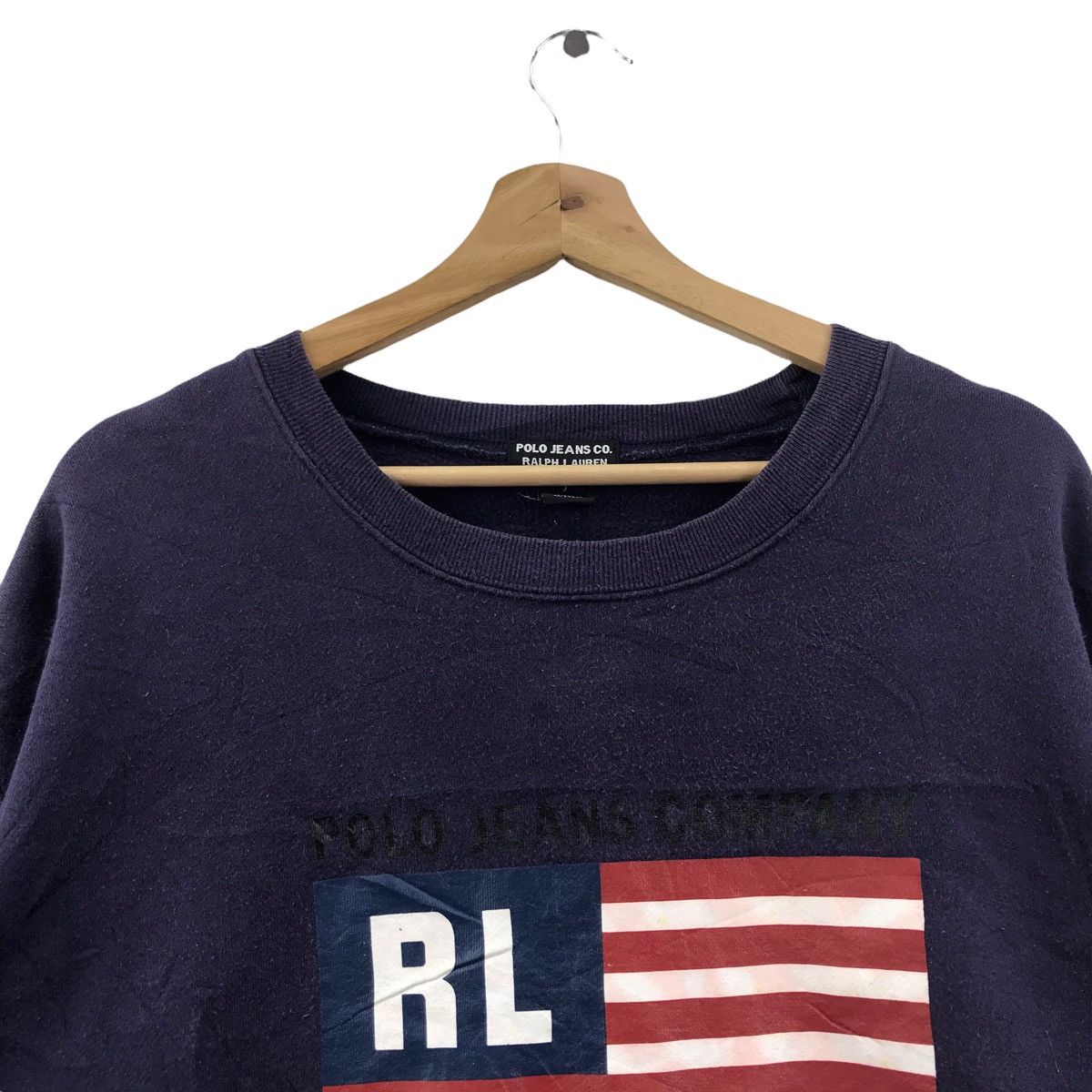 Ralph Lauren POLO RALPH LAUREN Usa Jeans Flag Oversize Blue Sweatshirt Size US XL / EU 56 / 4 - 2 Thumbnail