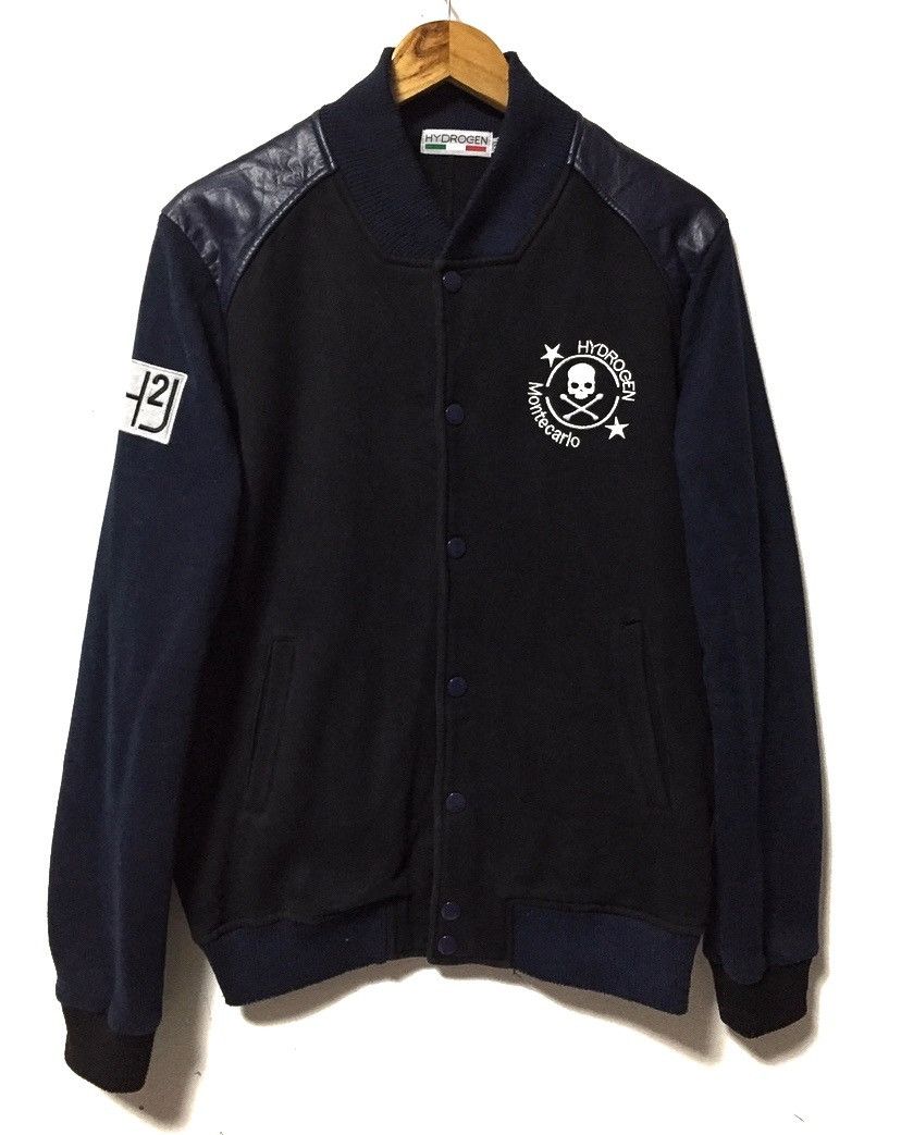 🔥delete today🔥Hydrogen Montecarlo X Skull Varsity Jacket